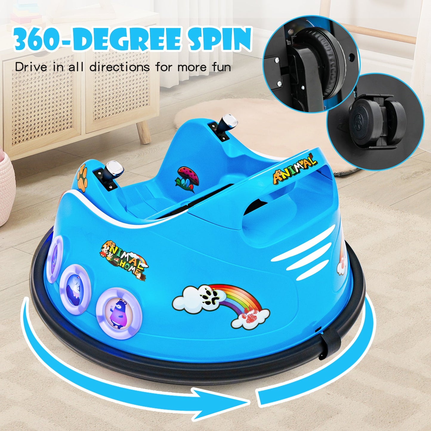 12V Electric Ride On Car with Remote Control - Navy