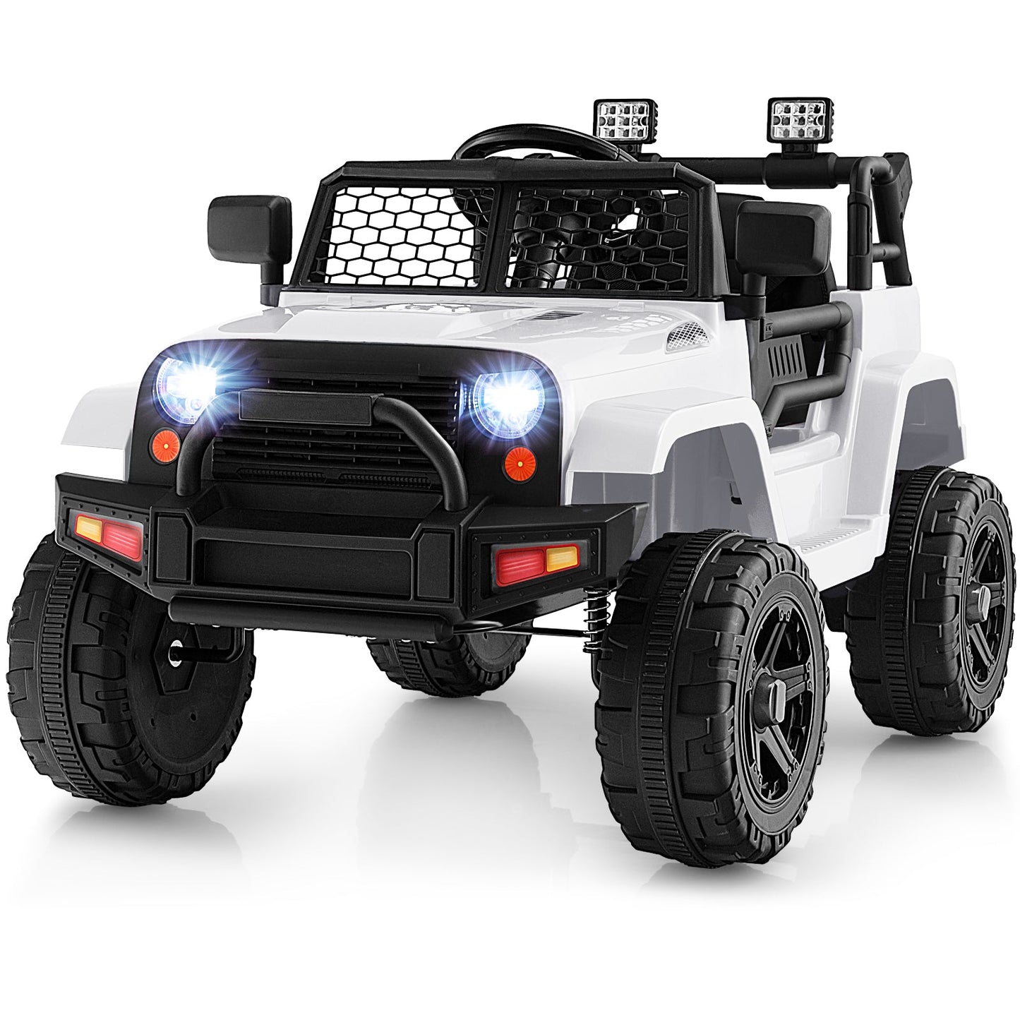 Camion pour enfants 12V avec télécommande - Blanc