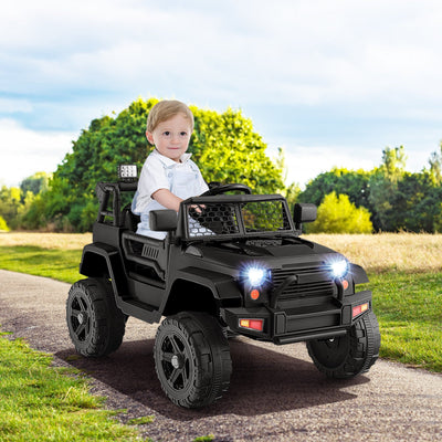 Camion pour enfants 12V avec télécommande - Noir