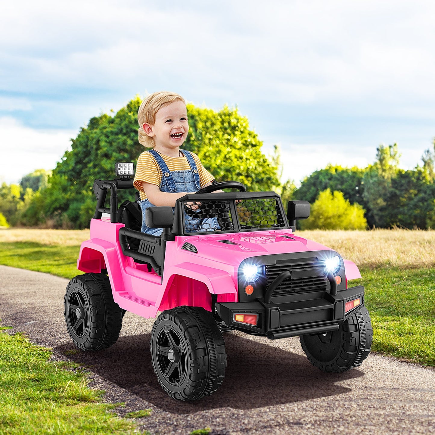 Camion pour enfants 12V avec télécommande - Rose