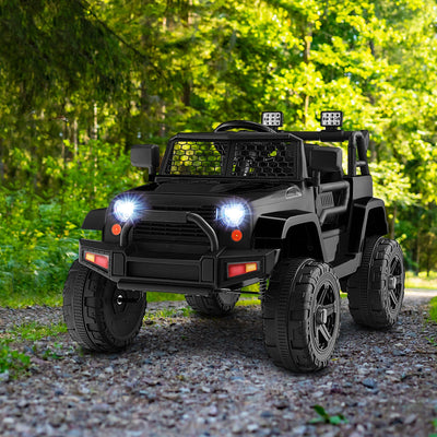 Camion pour enfants 12V avec télécommande - Noir