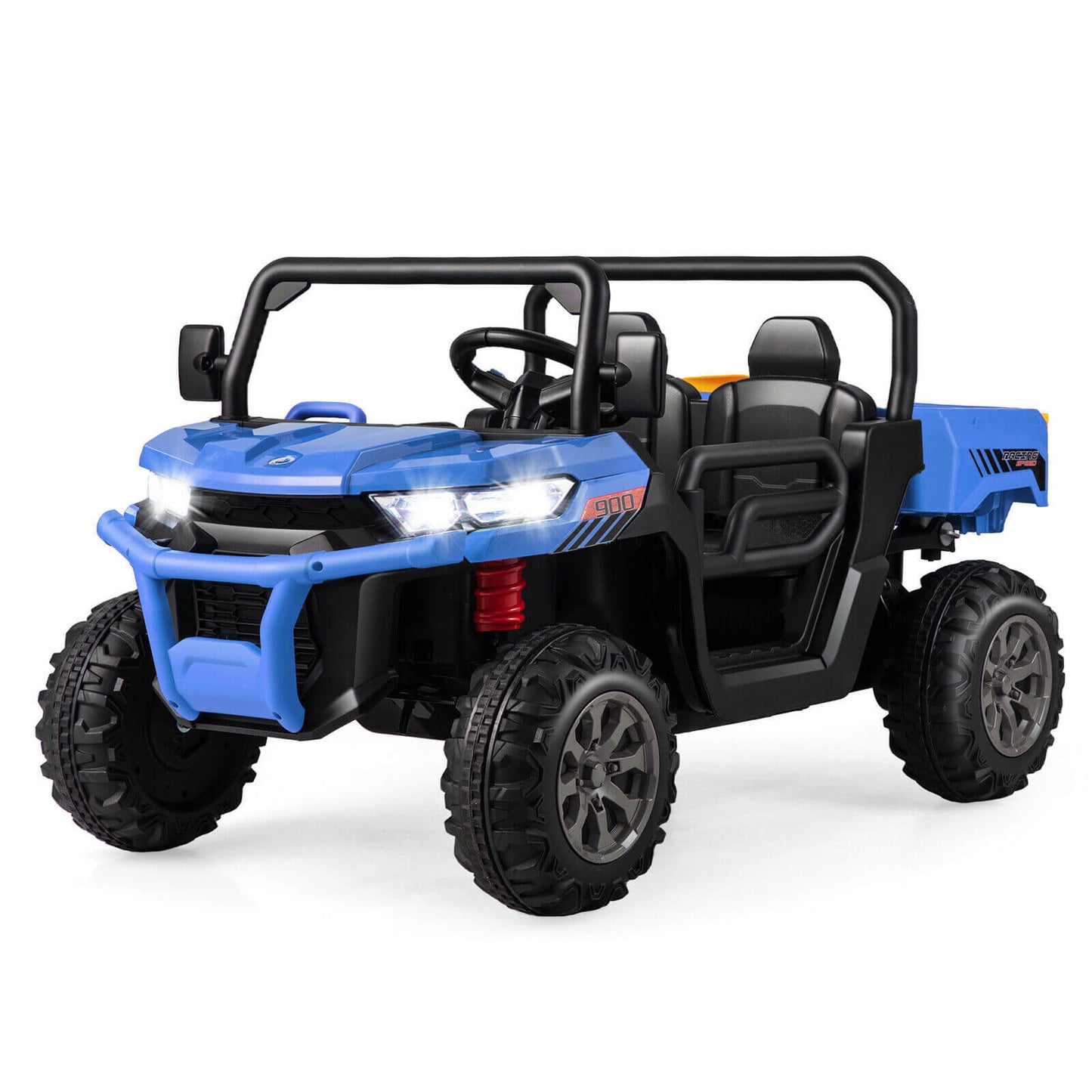 2-Seater Kids Ride On Dump Truck with Dump Bed - Blue