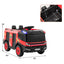 Camion de pompier électrique 12V pour enfants avec télécommande et pistolet à eau