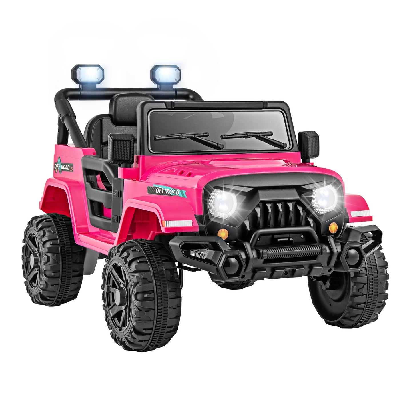 12V Kids Ride-On Truck Car with Remote Control - Pink