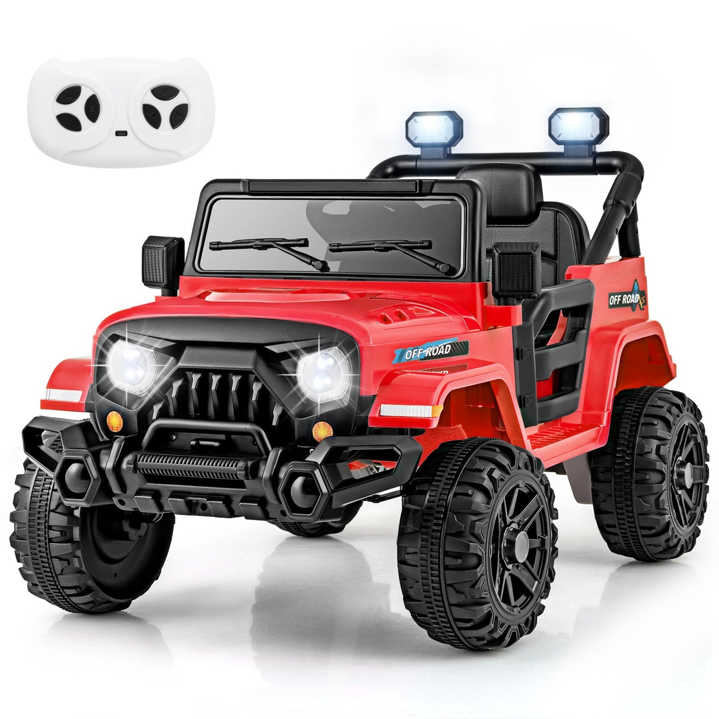 Camion Gbruno 12V pour enfants avec télécommande - Rouge