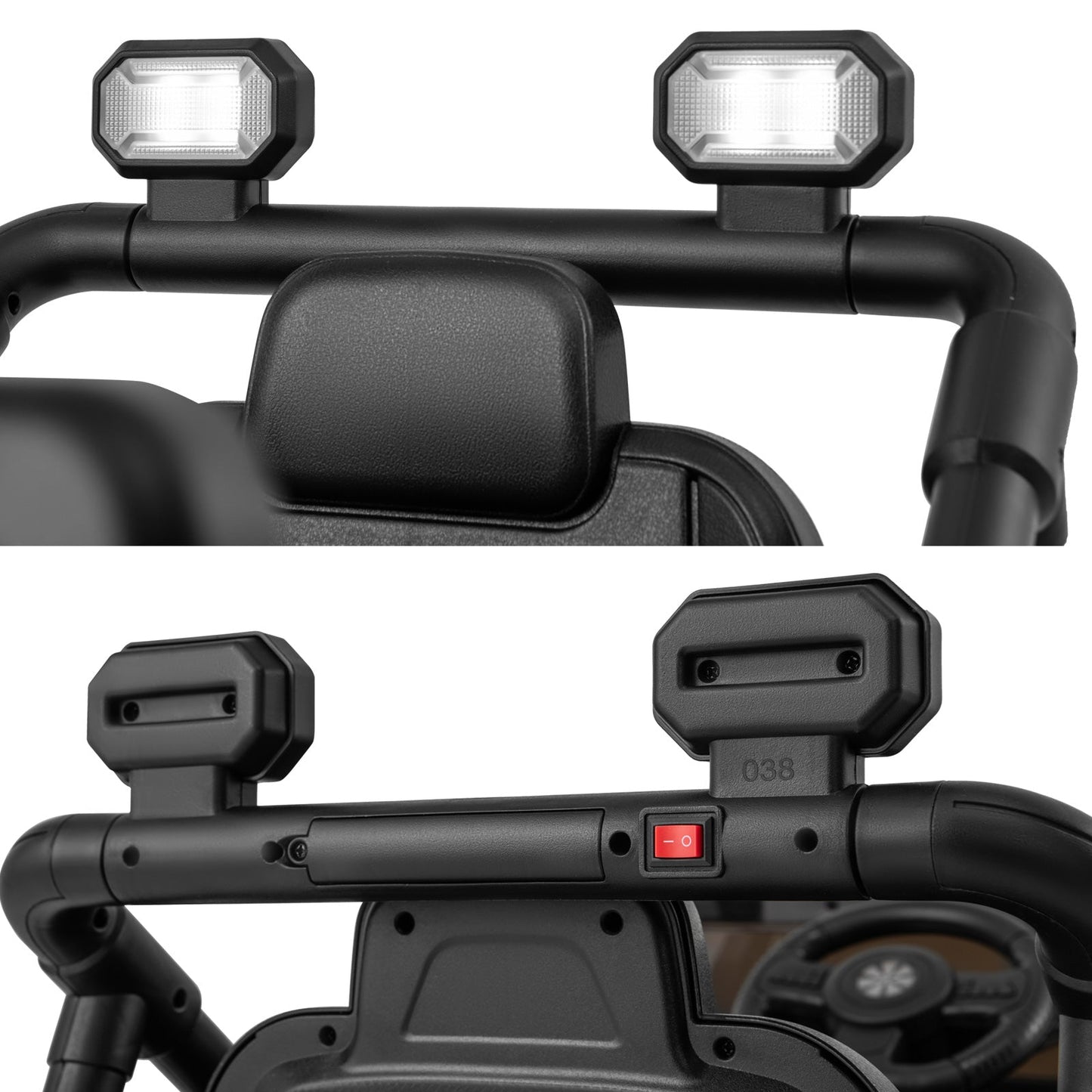 Camion Gbruno 12V pour enfants avec télécommande - Rouge