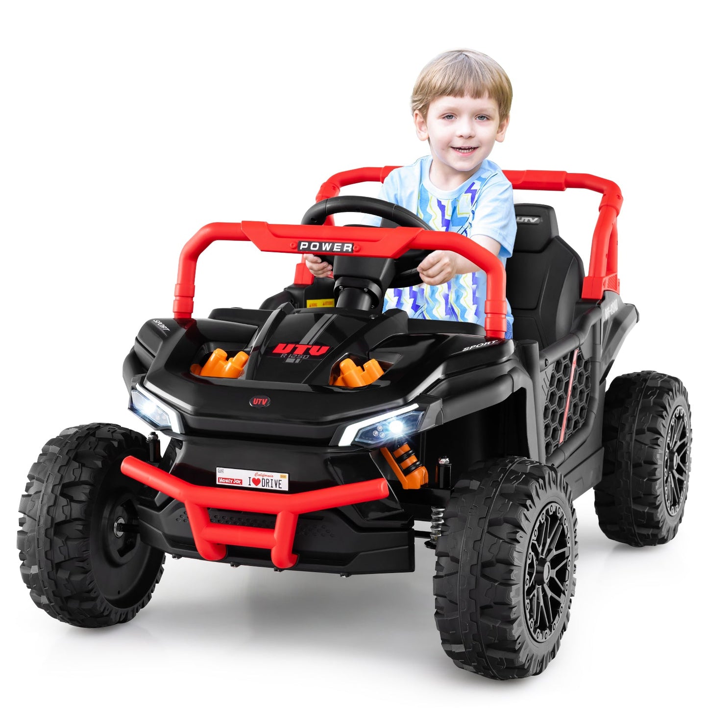 Camión Infantil de 12V para Conducir - UTV Todo Terreno - Negro