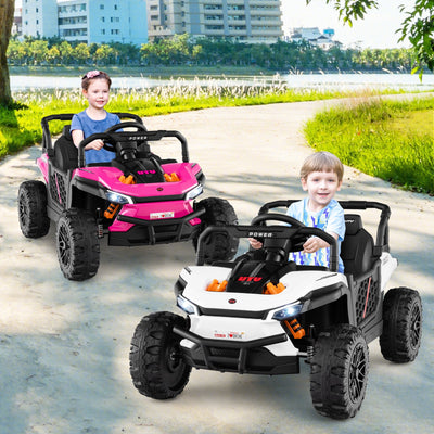 Camion tout-terrain pour enfants 12V avec télécommande - Blanc