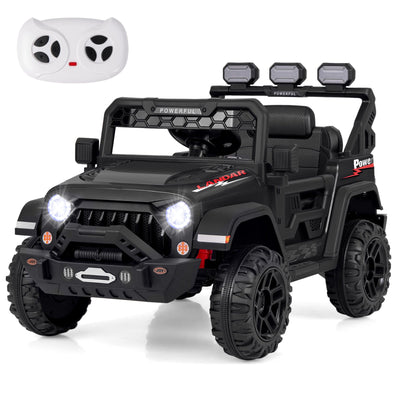 12V Electric Kids Ride-On Truck with Remote Control - Black