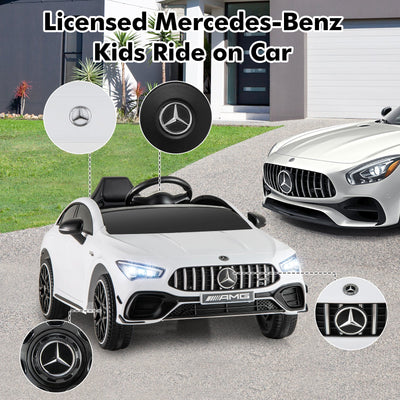 12V Kids Ride on Car Mercedes-Benz AMG CLA 45 - White