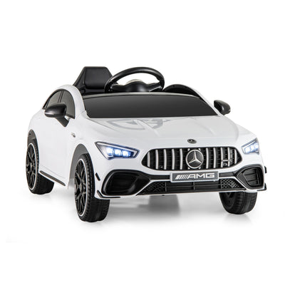 12V Kids Ride on Car Mercedes-Benz AMG CLA 45 - White