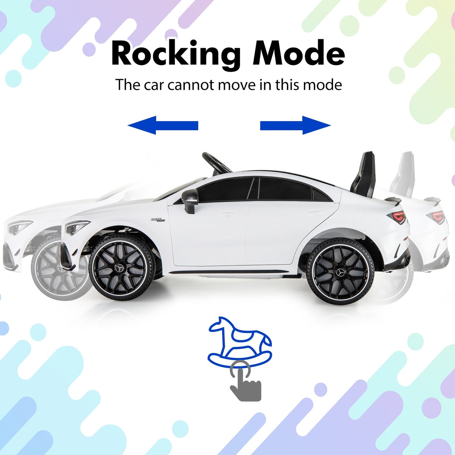 12V Kids Ride on Car Mercedes-Benz AMG CLA 45 - White