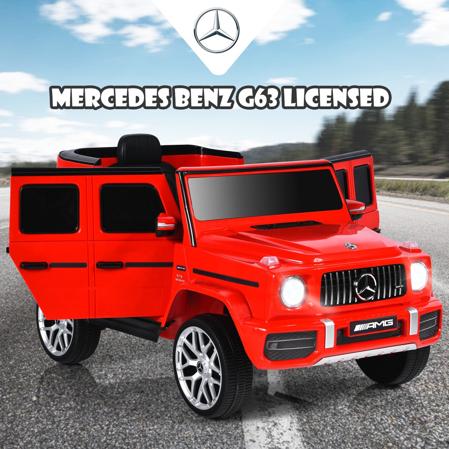 Voiture électrique pour enfants 12V Mercedes-Benz G63 - Rouge