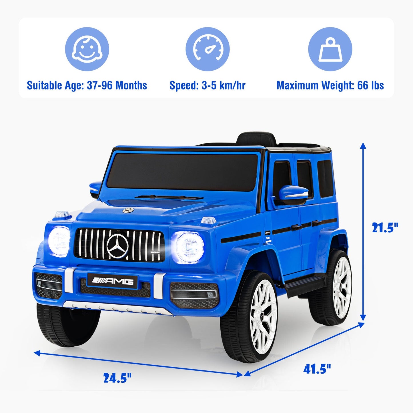 Voiture électrique pour enfants Mercedes-Benz G63 12V - Marine