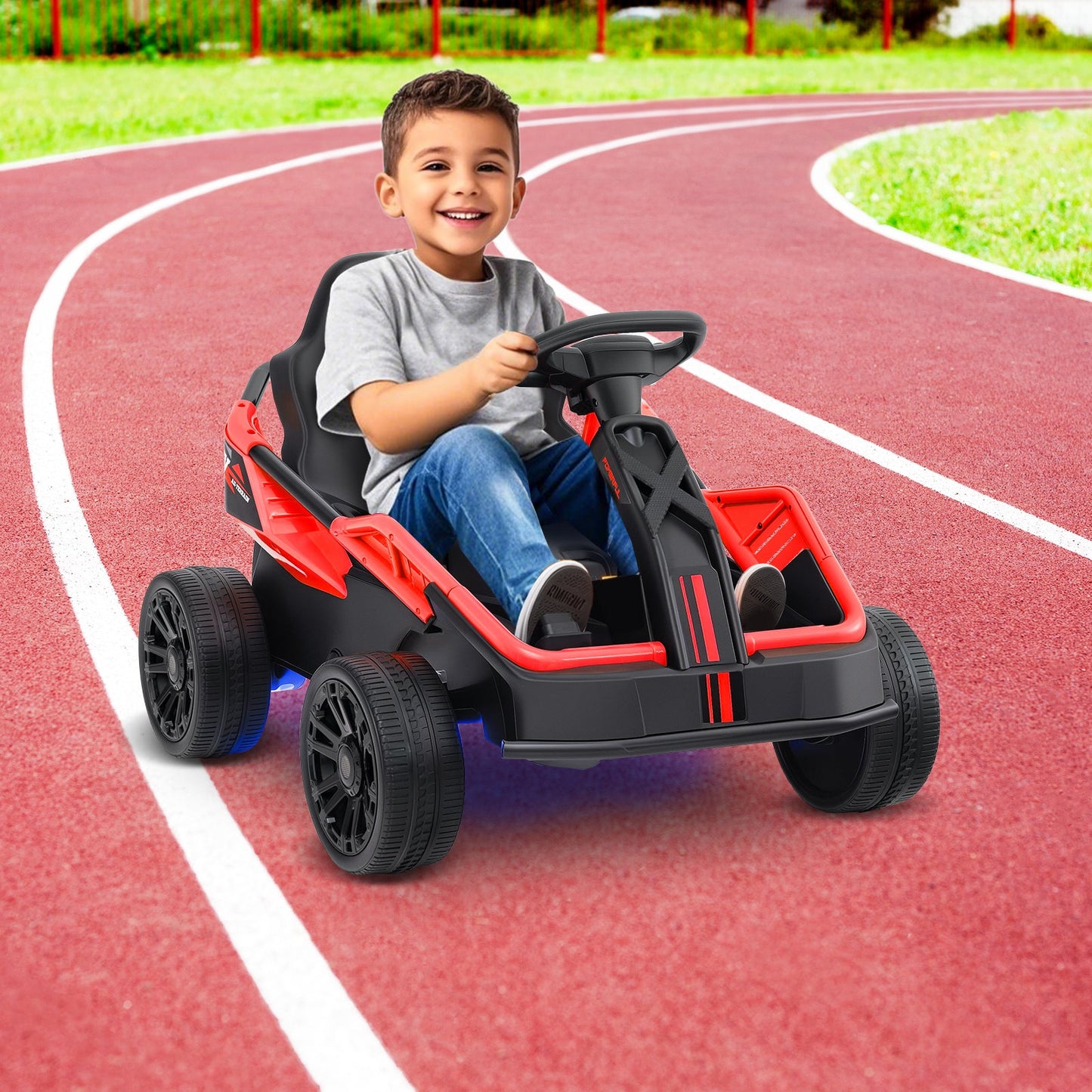 Gbruno UTV eléctrico de 12V para niños grandes - Rojo