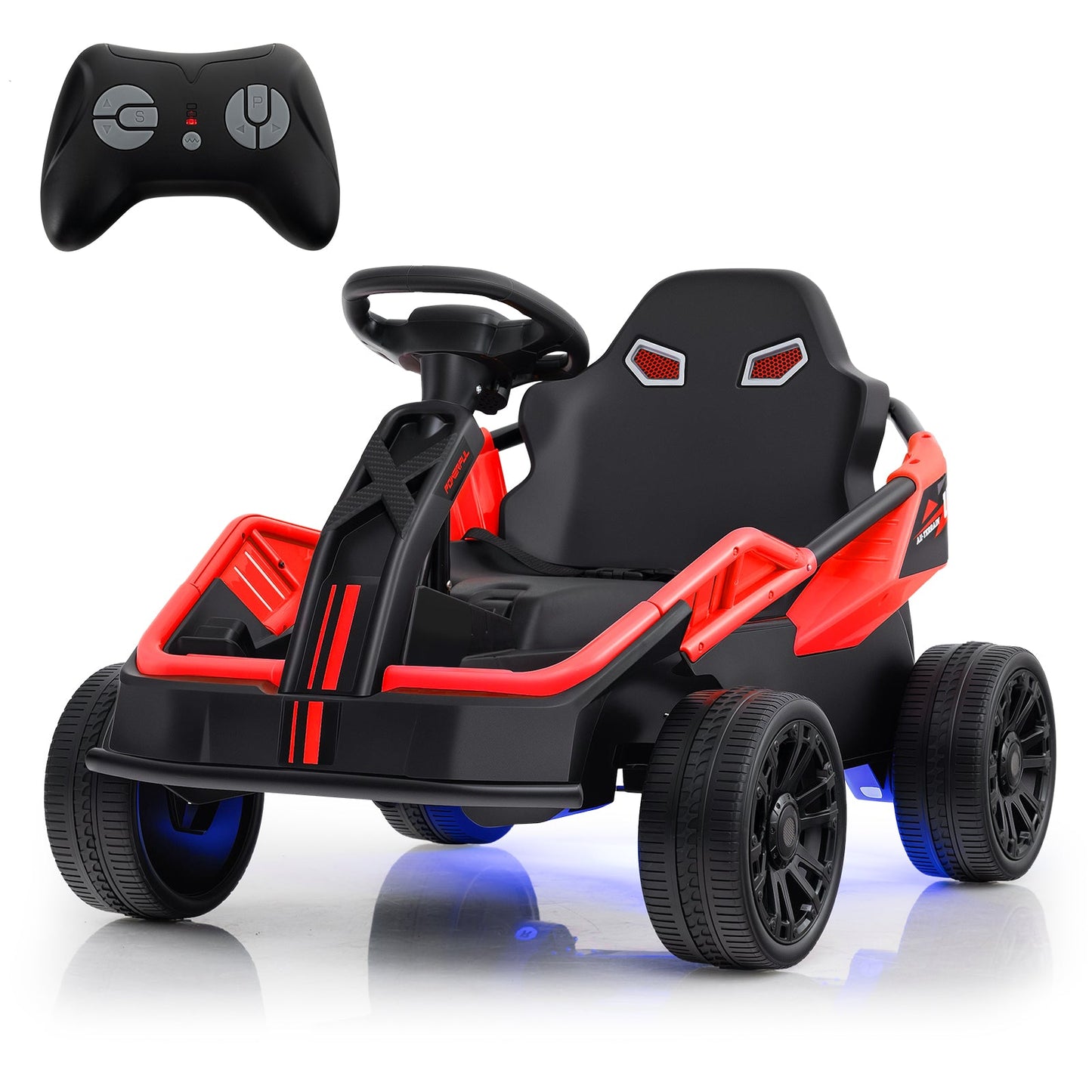 Gbruno UTV eléctrico de 12V para niños grandes - Rojo