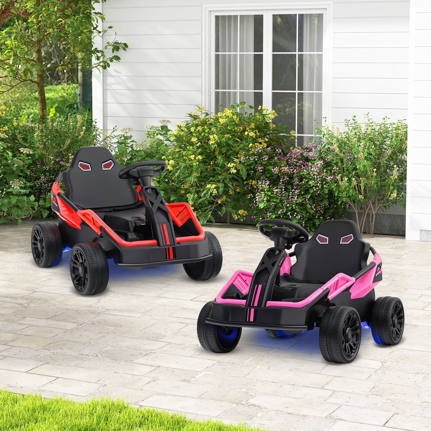 12V Electric UTV Ride-On Car for Kids - Pink