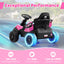 12V Electric UTV Ride-On Car for Kids - Pink