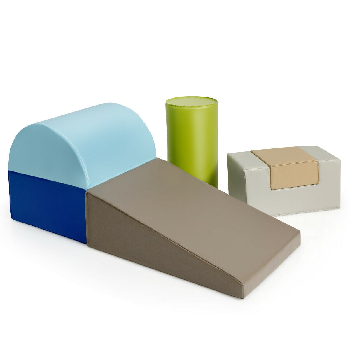 Ensemble de jeu de grimpe et de rampement de 6 pièces pour bébés et tout-petits - Gris