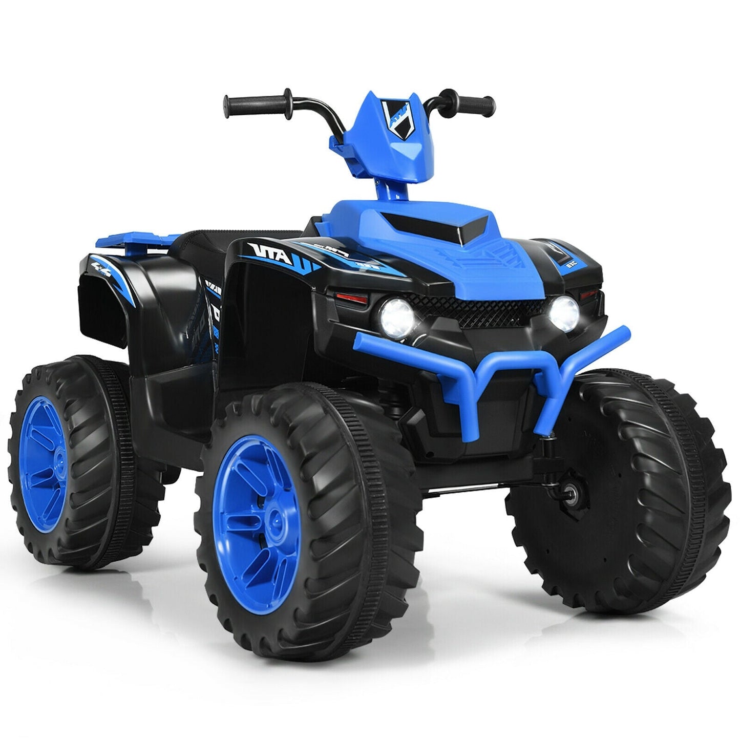 12V Kids Ride-On ATV with LED Lights - Navy