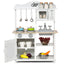 Wooden Pretend Play Kitchen Set for Kids with Accessories