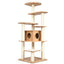 7-Layer Wooden Cat Tree with Sisal Posts and Condo - Natural