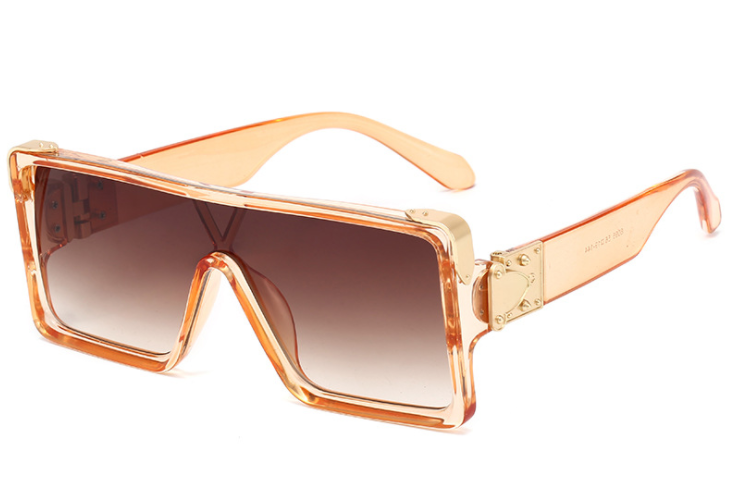 Stylish Black & White Square Sunglasses for Men & Women