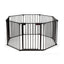 Adjustable Panel Baby Safe Metal Gate Play Yard - Black