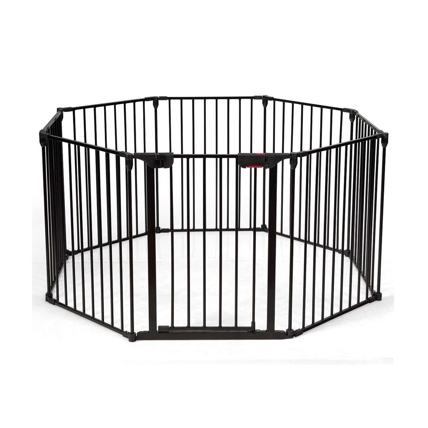 Adjustable Panel Baby Safe Metal Gate Play Yard - Black