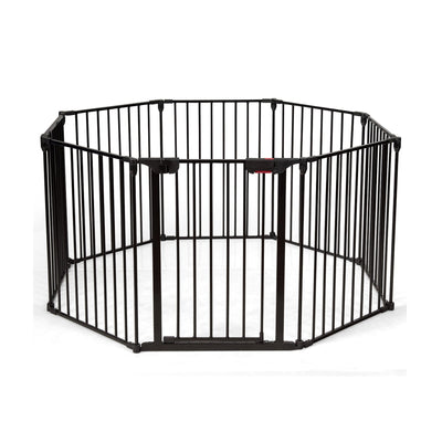 Puerta de Metal Ajustable para Bebés - Negra