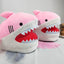 Zapatillas de casa de felpa Warm Shark para mujer