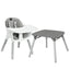 Ensemble de table et chaise convertible 4-en-1 pour bébé - Gris