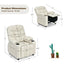Fauteuil inclinable pour enfants avec porte-gobelet et repose-pieds - Beige