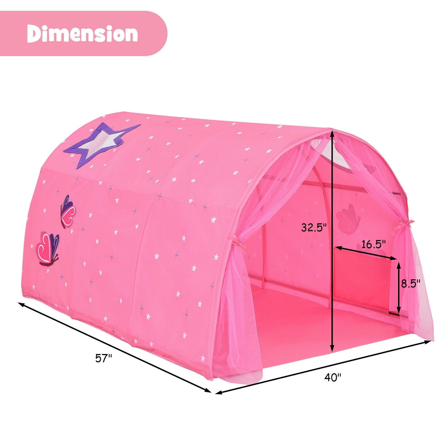 Kids Galaxy Starry Sky Dream Portable Play Tent - Pink