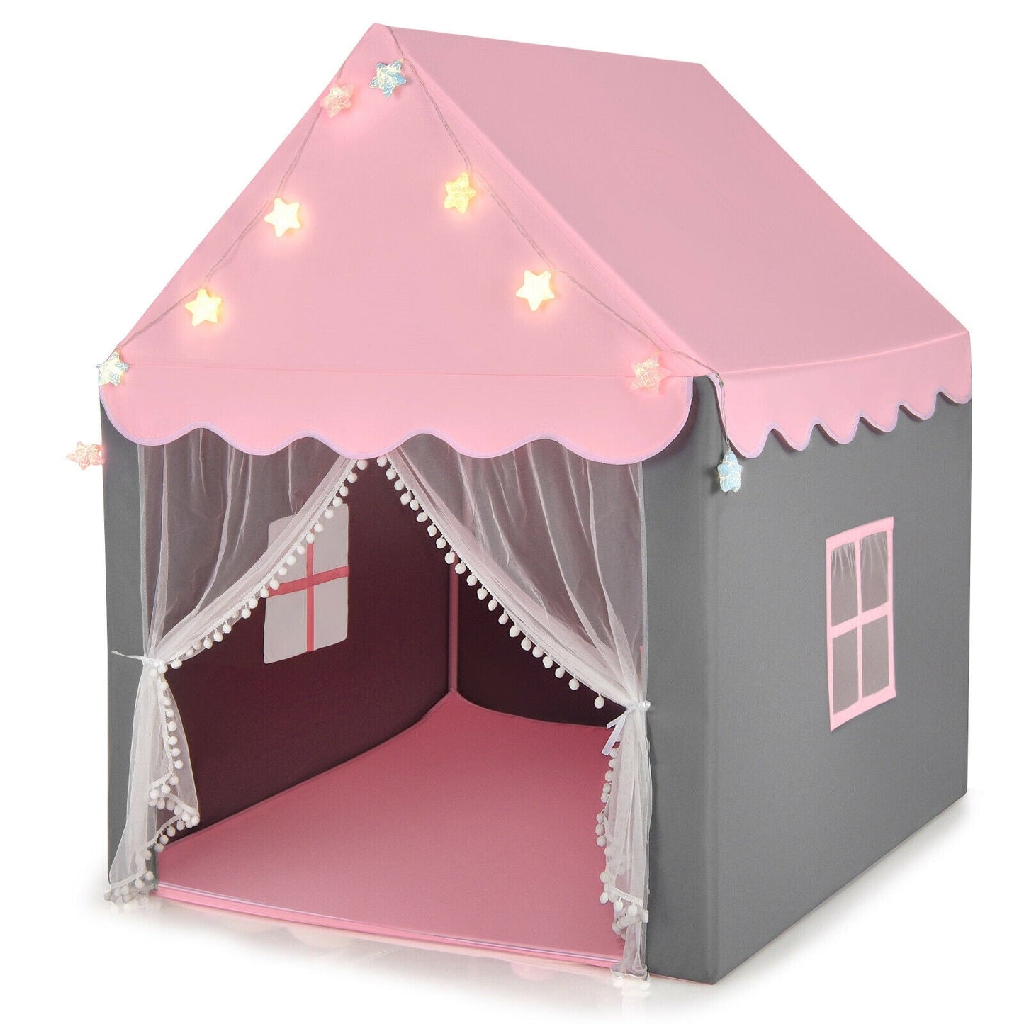 Gbruno Kids Playhouse Tent with Star Light - Pink