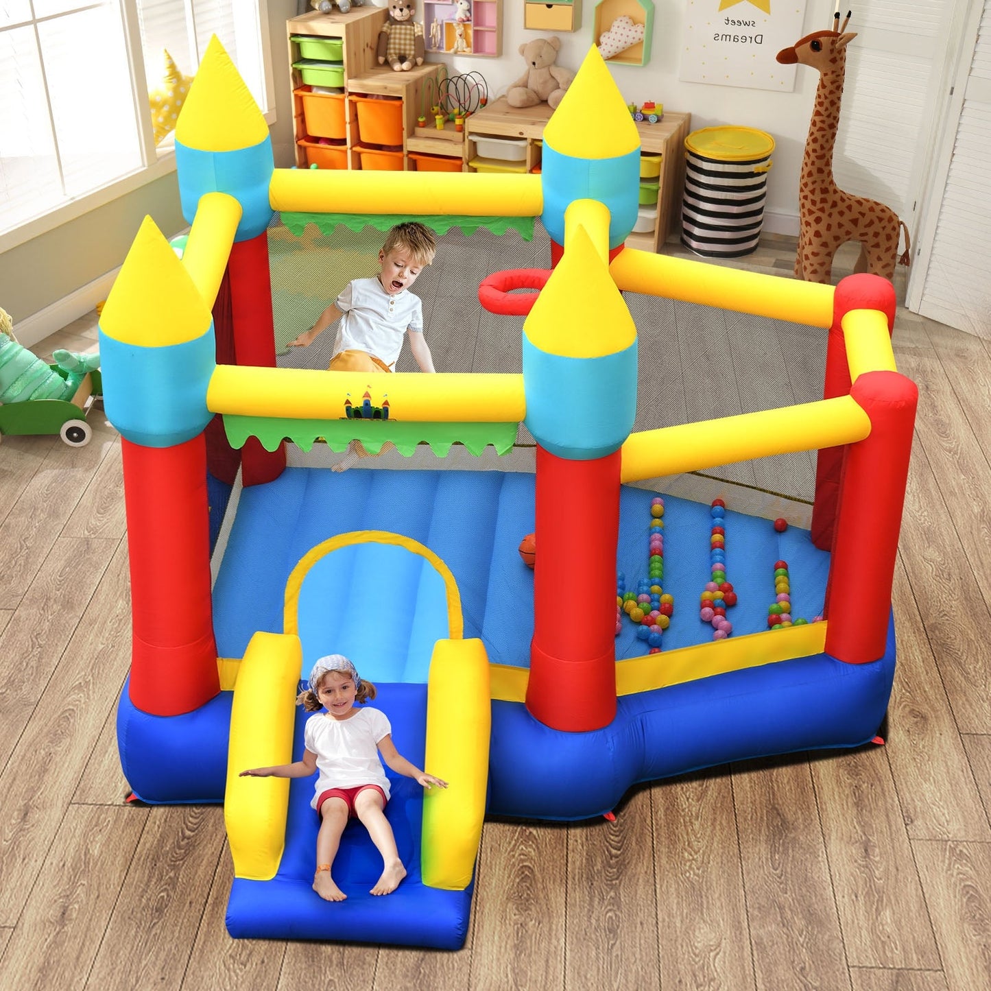 Château Gonflable Premium pour Enfants avec Zone de Saut