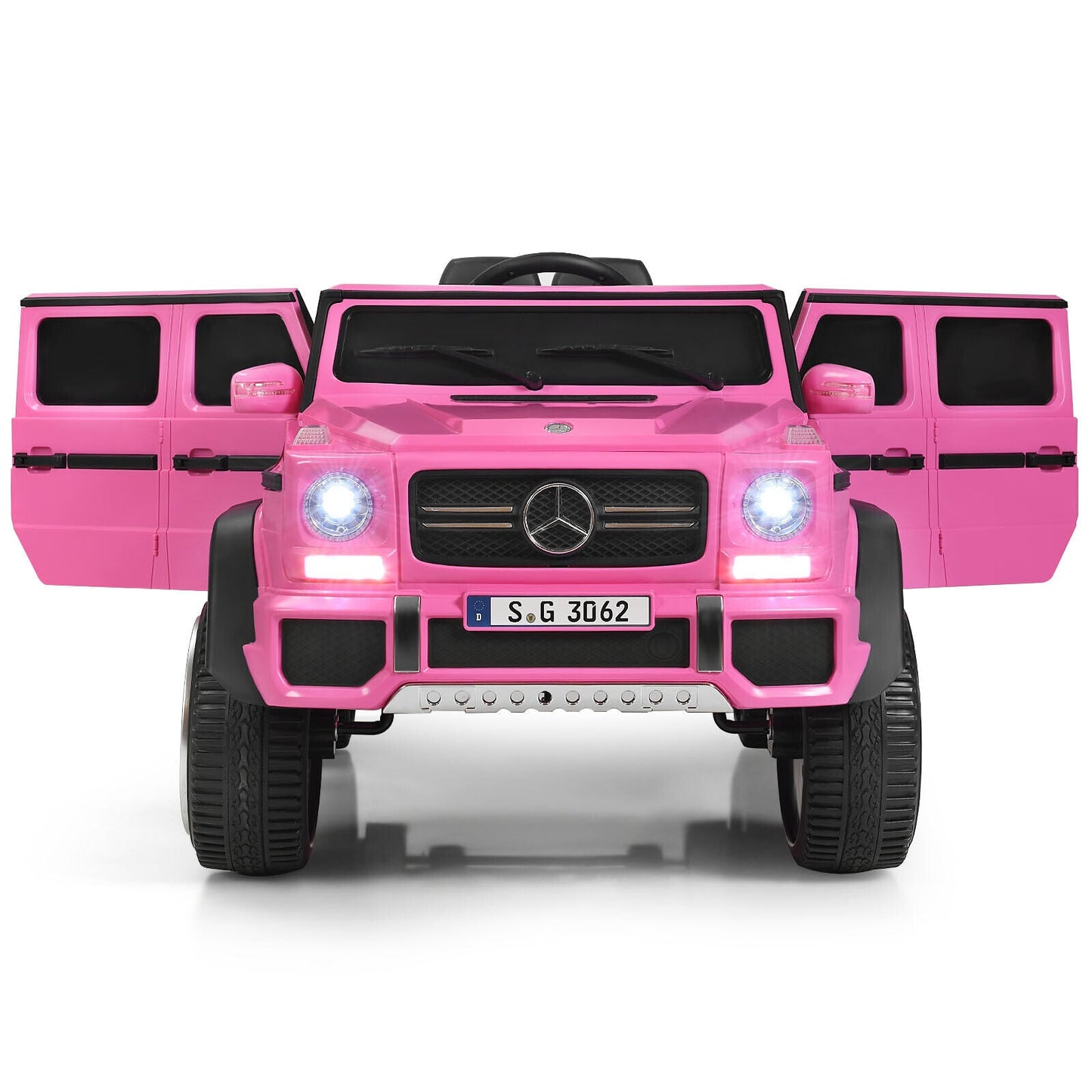 Voiture électrique pour enfants Mercedes-Benz sous licence 12V - Rose