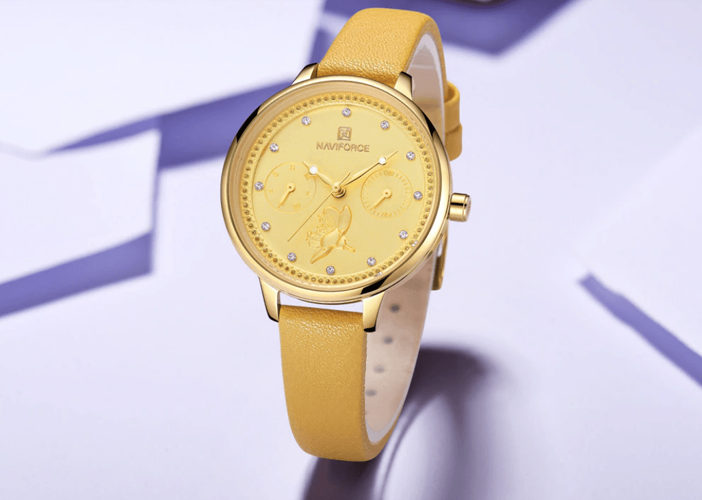 Montre de Luxe Élégante pour Femme avec Double Zircon et Chronomètre