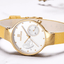 Montre analogique à quartz élégante pour femmes avec bracelet en cuir