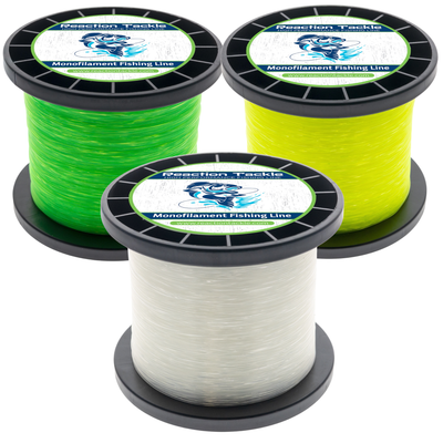 Premium Reaction Tackle Nylon Monofilament Fishing Line - 1 lb Spool