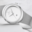 Montre en acier inoxydable élégante pour femme avec bracelet tressé
