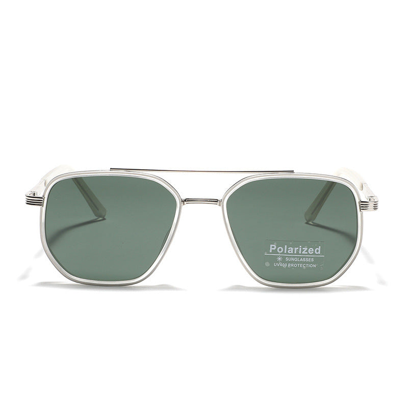 Lunettes de soleil carrées polygonales polarisées