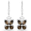 Boucles d'oreilles en argent sterling avec quartz fumé de 2,20 carats