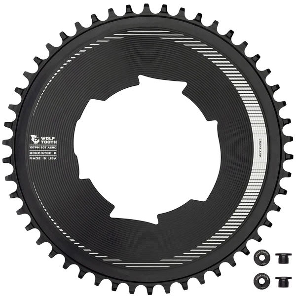 Chaîne de vélo Wolf Tooth Aero 50T Noir - 107 BCD Drop-Stop B