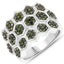 0.75 Carat Genuine Green Diamond Sterling Silver Engagement Ring
