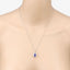 Pendentif en tanzanite véritable de 2,56 carats et diamants blancs en or blanc 14K