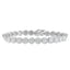 14K White Gold Diamond Halo Link Tennis Bracelet - 2.00 Cttw
