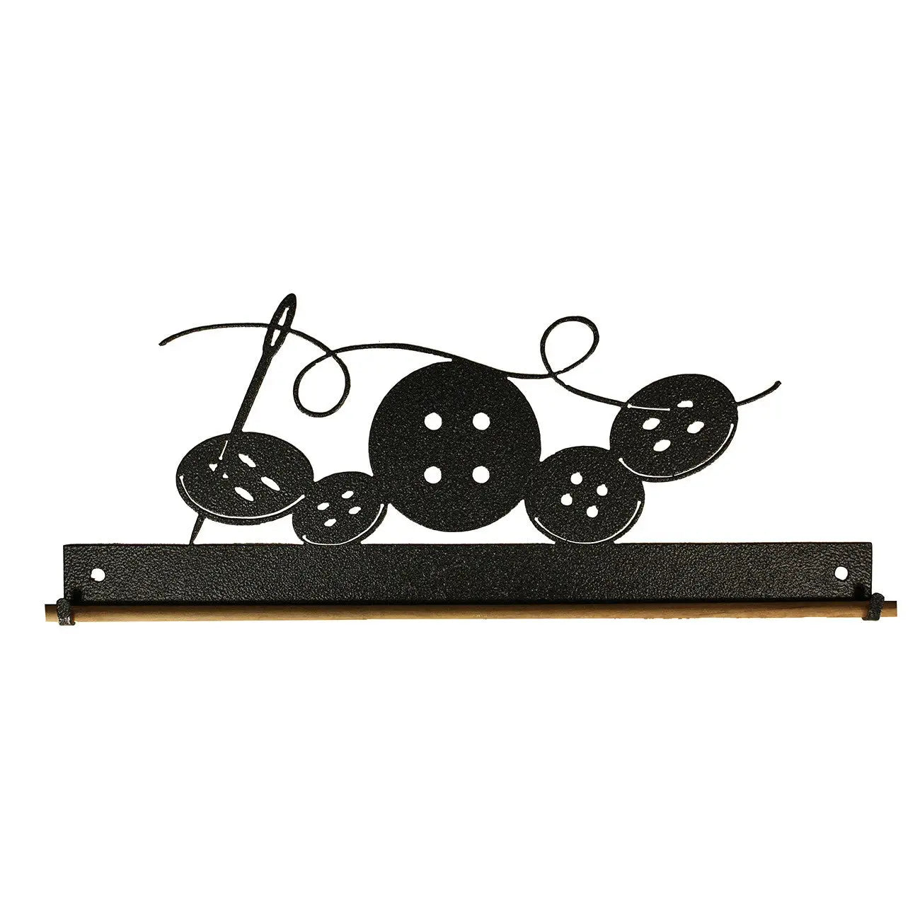 12-Inch Charcoal Fabric Holder for Buttons