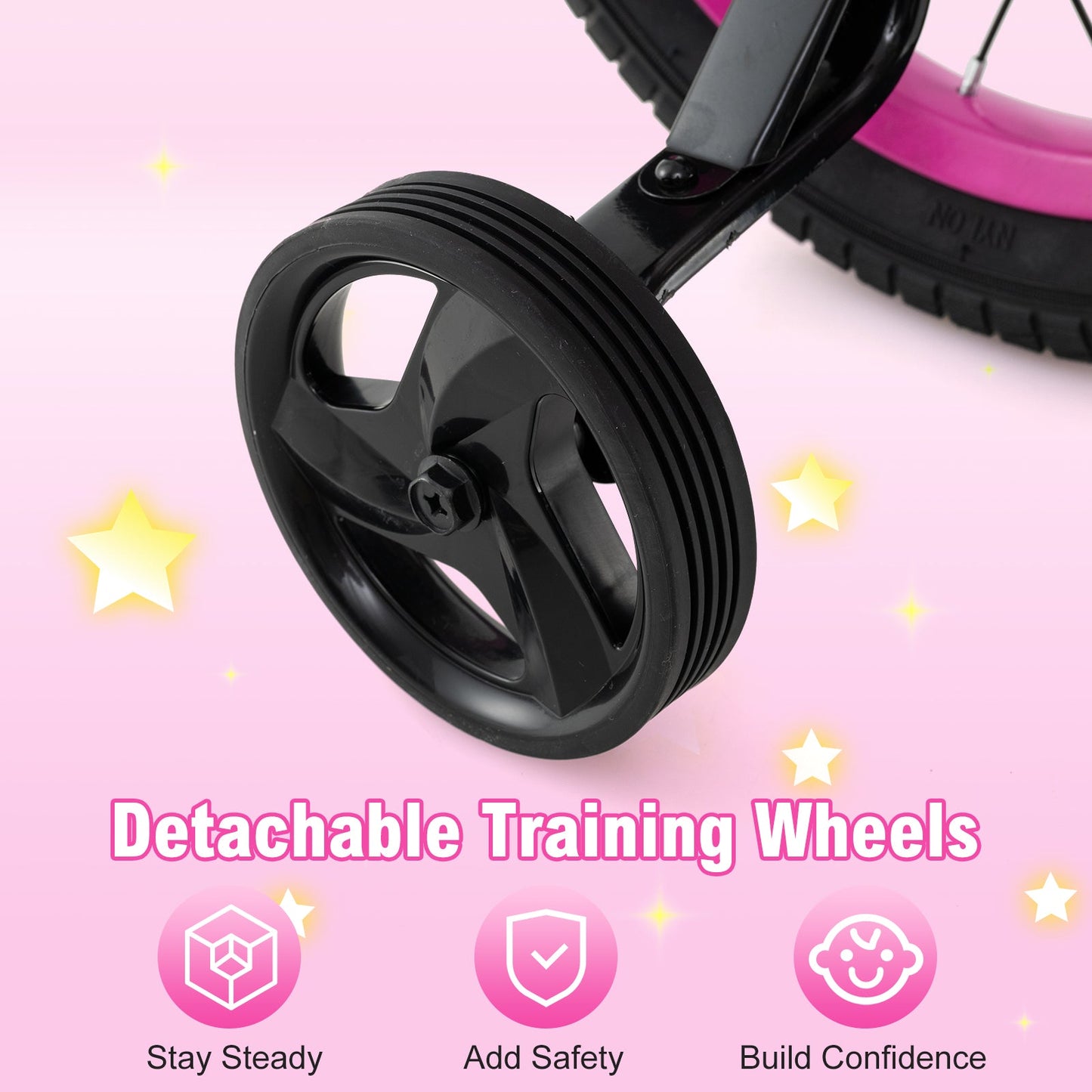 Vélo pour enfants de 12 pouces avec siège réglable et panier avant