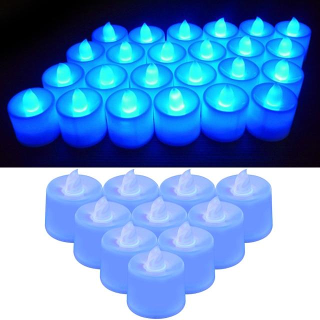 12Pcs Bougies LED Tea Light - Décor sans Flamme Fonctionnant sur Piles